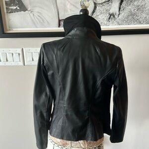 David Lerner black moto jacket